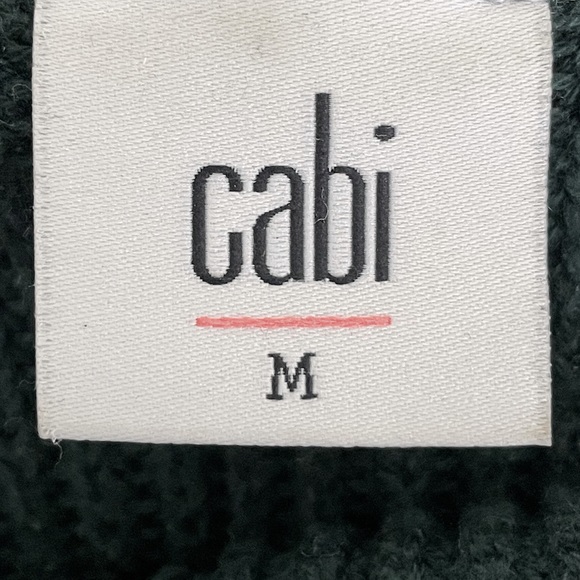 CABI Cowl Neck Dark Green Sweater - Picture 3 of 3